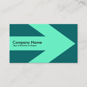 Arrow v3 (Turquoise) - Green 006666 Business Card