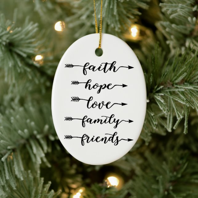 Arrow words   ceramic ornament (Tree)