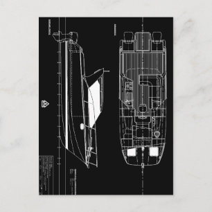ArrowCat 30 General Arrangement Line Drawing Postcard