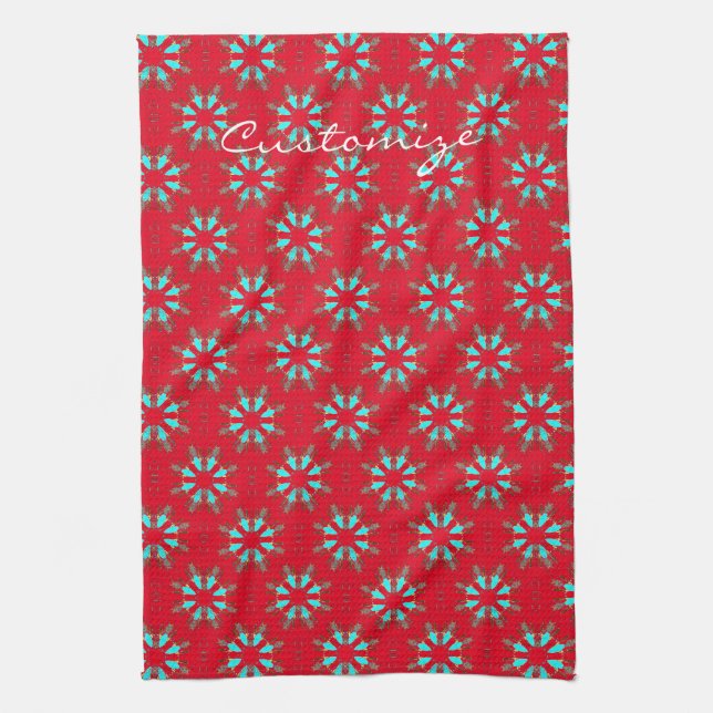 Arrowhead Feathers Pow-wow Kitchen Towel (Vertical)