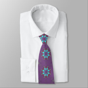 Arrowhead Feathers Pow-wow Pattern Thunder_Cove Tie