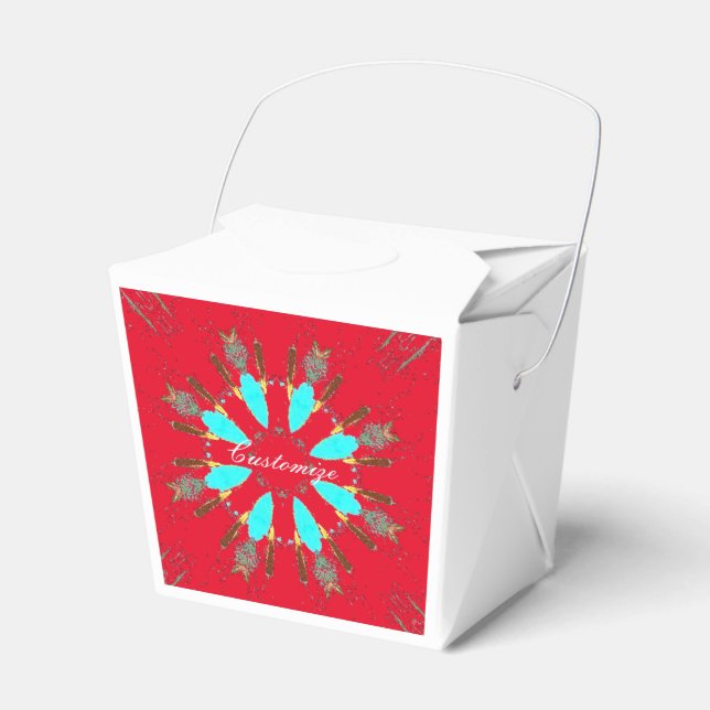 Arrowhead Feathers Pow-wow Thunder_Cove Favor Box (Front Side)