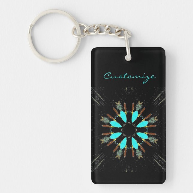Arrowhead Feathers Pow-wow Thunder_Cove Keychain (Front)