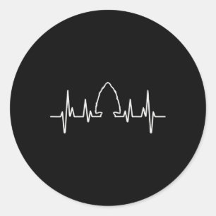 Arrowhead Hunter Arrowhead Hunting Heartbeat Classic Round Sticker