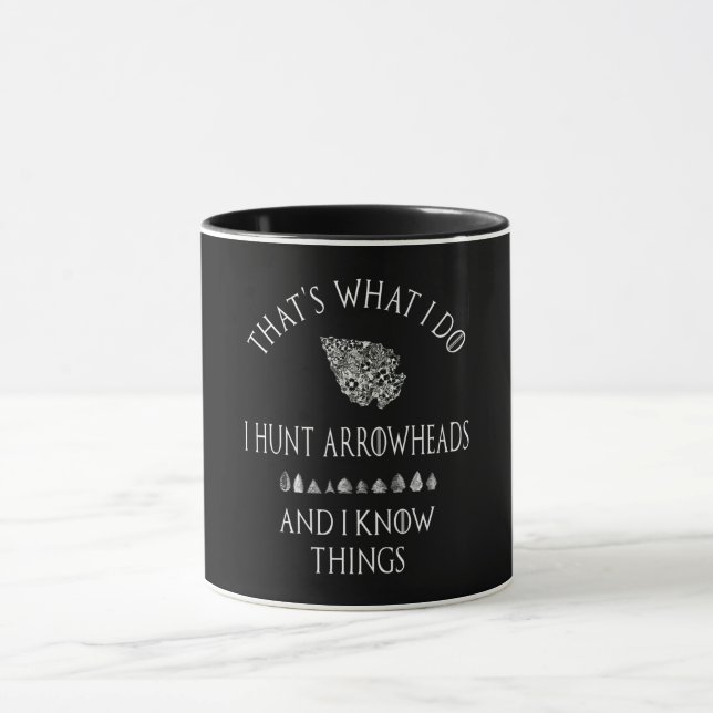 Arrowhead Hunter Artifact Hunting Collecting Gift Mug (Center)