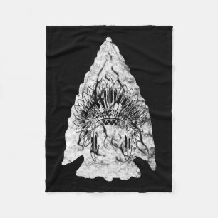 Arrowhead Hunter Native American Arrowhead Hunting Fleece Blanket