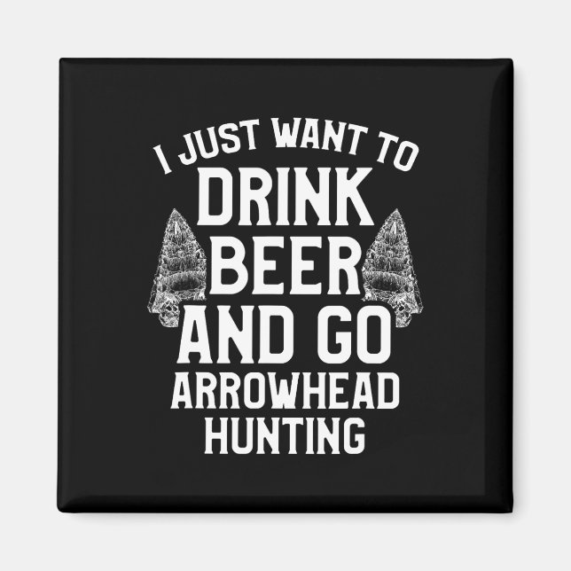Arrowhead Hunting Collector Drink Beer Artifacts H Magnet (Front)
