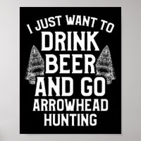 Arrowhead Hunting Collector Drink Beer Artifacts H