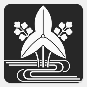 Arrowhead & water square sticker