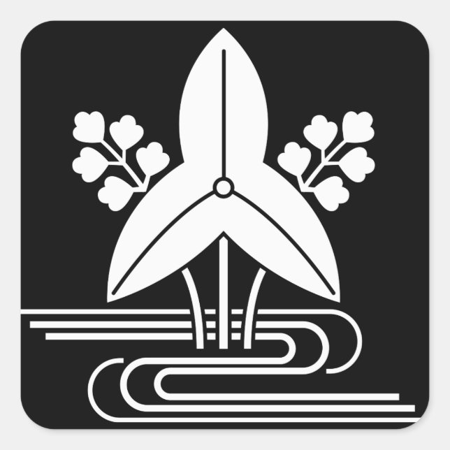 Arrowhead & water square sticker (Front)