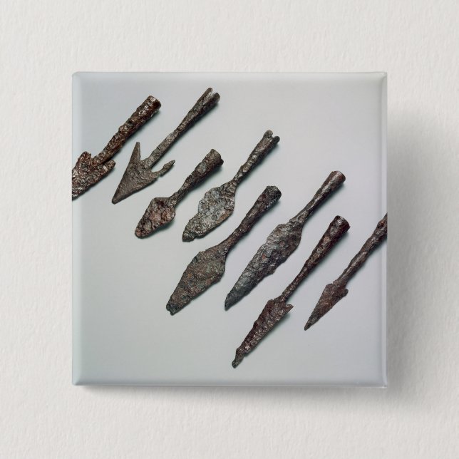 Arrowheads, Iron Age (iron) 2 Inch Square Button (Front)