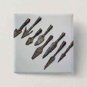 Arrowheads, Iron Age (iron) 2 Inch Square Button