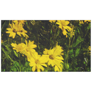 Arrowleaf Balsamroot Yellow Wildflower Abstract Tablecloth