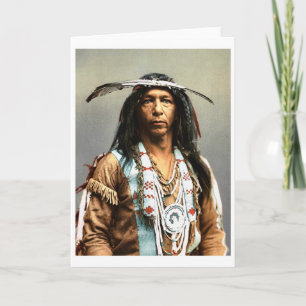 Arrowmaker, an Ojibwa brave,1903 Holiday Card