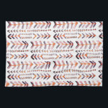 Arrowroot Geometric Watercolor Pattern Pink Purple Kitchen Towel<br><div class="desc">Decorate your home with this hand painted geometric arrow pattern kitchen towel. Makes a great housewarming,  birthday or wedding gift! You can customize it and add text too. Check my shop for lots more colours and patterns!</div>