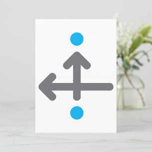 Arrows And Blue Dots Invitation