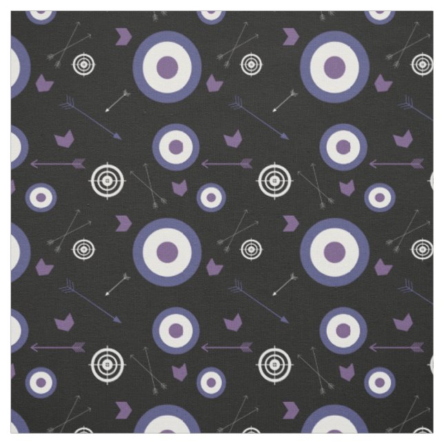 Arrows and Targets Purple Fabric (Swatch)
