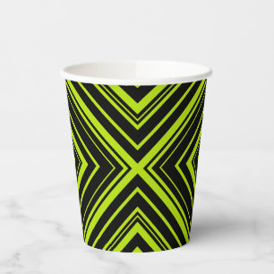 Arrows in Lime Green and Black Paper Cups
