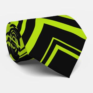 Arrows in Lime Green and Black Tie