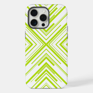 Arrows in Lime Green and White iPhone 15 Pro Max Case