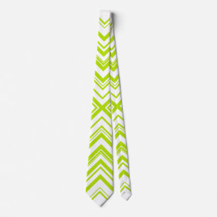 Arrows in Lime Green and White Tie