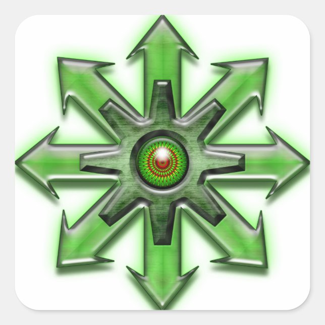 Arrows of Chaos - Green Square Sticker (Front)