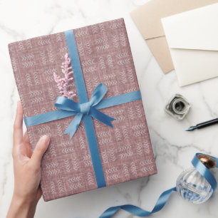 Arrows on Redwood Linen Wrapping Paper