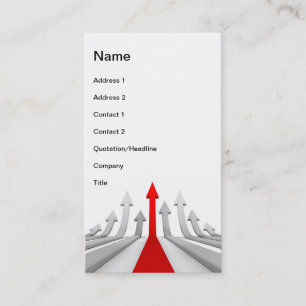 Arrows Race To Success Pointing Upwards Business Card