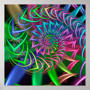 Arrows Spiral Pattern Poster