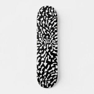 Arrows - White on Black (70s Flashback) Skateboard