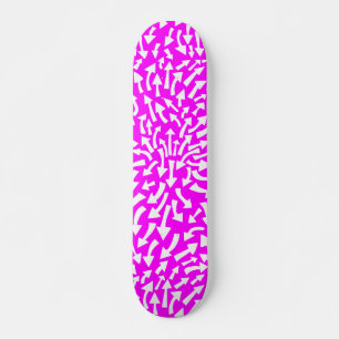 Arrows - White on Magenta Skateboard