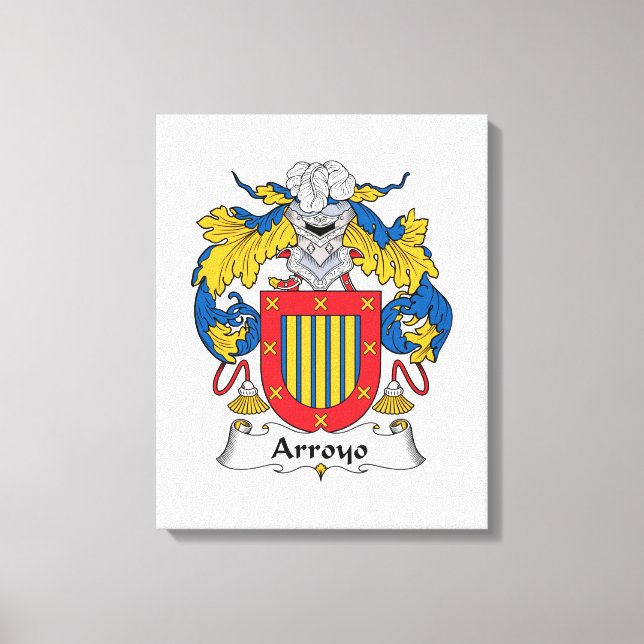 Arroyo Family Crest Canvas Print (Front)