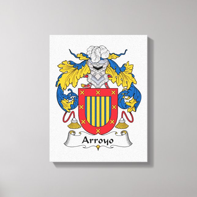 Arroyo Family Crest Canvas Print (Front)