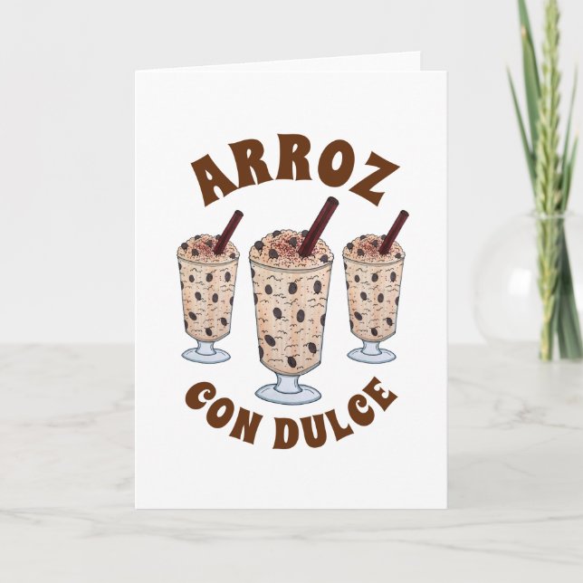 Arroz con Dulce Puerto Rican Coconut Rice Pudding Card (Front)