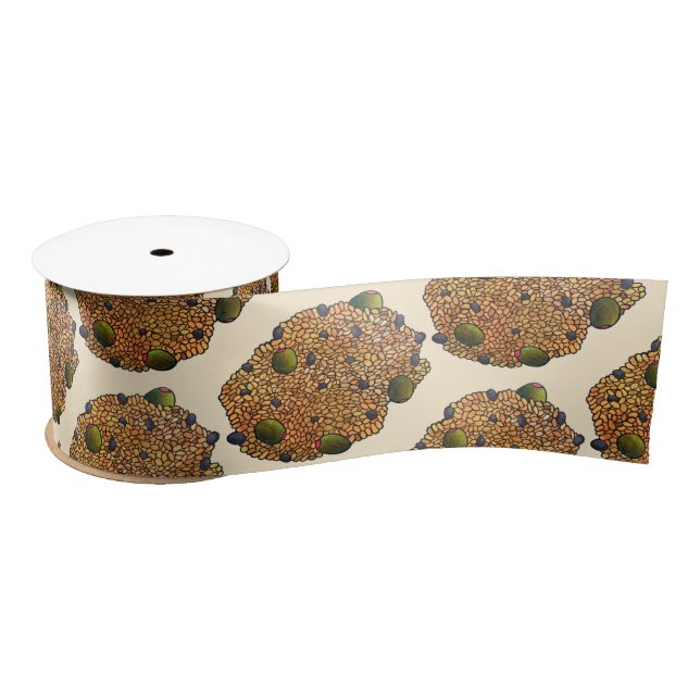 Arroz con Gandules Puerto Rican Food Rice Peas Satin Ribbon (Spool)