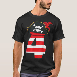 Arrr I'M 4 Cool Pirate Theme 4Th Birthday Party T-Shirt