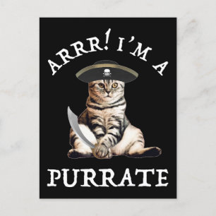 Arrr! I'm A Purrate Postcard