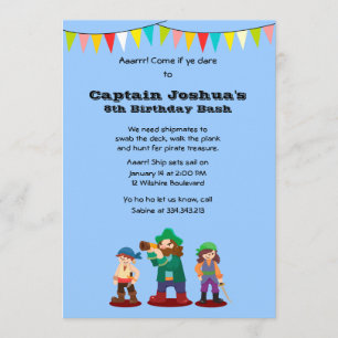 Arrr ! Invitation de coutume de fête