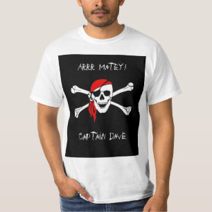 ARRR Matey Custom Pirate Mens Tshirt  Shirt Top