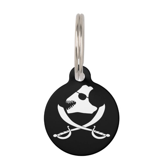 Arrrr it's the fishy rodger pet tag (Front)