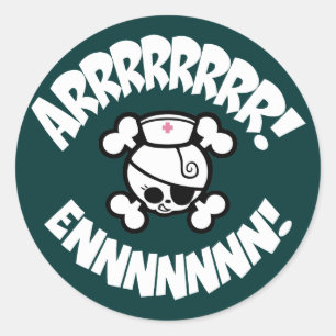 ARRRRRR! ENNNNNN! CLASSIC ROUND STICKER