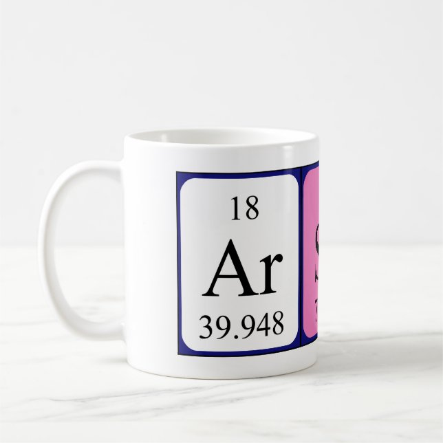 Ars&#232;ne periodic table name mug (Left)