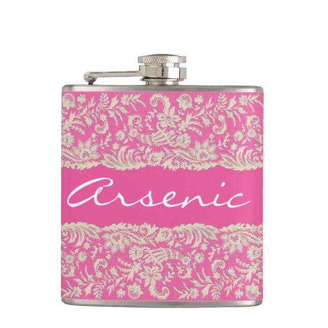 Arsenic and Old Lace Personalize Hip Flask (Front)