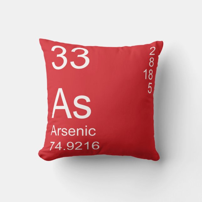 Arsenic Throw Pillow (Front)