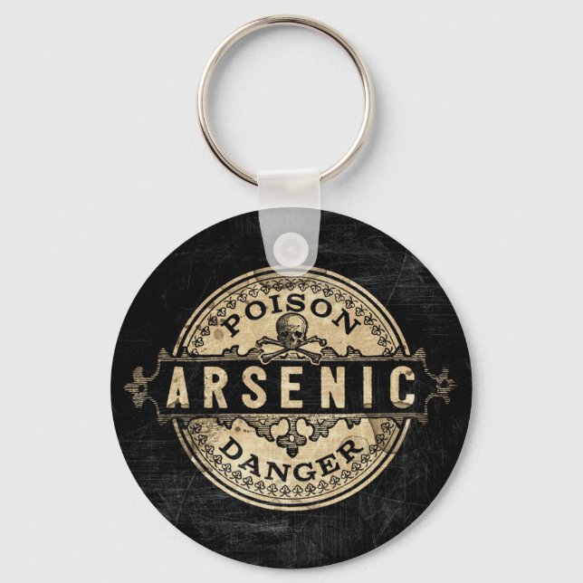 Arsenic Vintage Style Poison Label Keychain (Front)