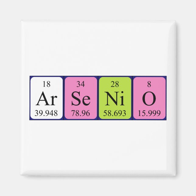 Arsenio periodic table name magnet (Front)