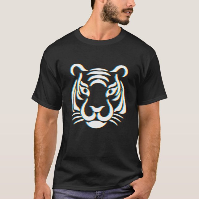Arsty Tiger Face | Line Drawing 2022 Year Of The T T-Shirt (Front)