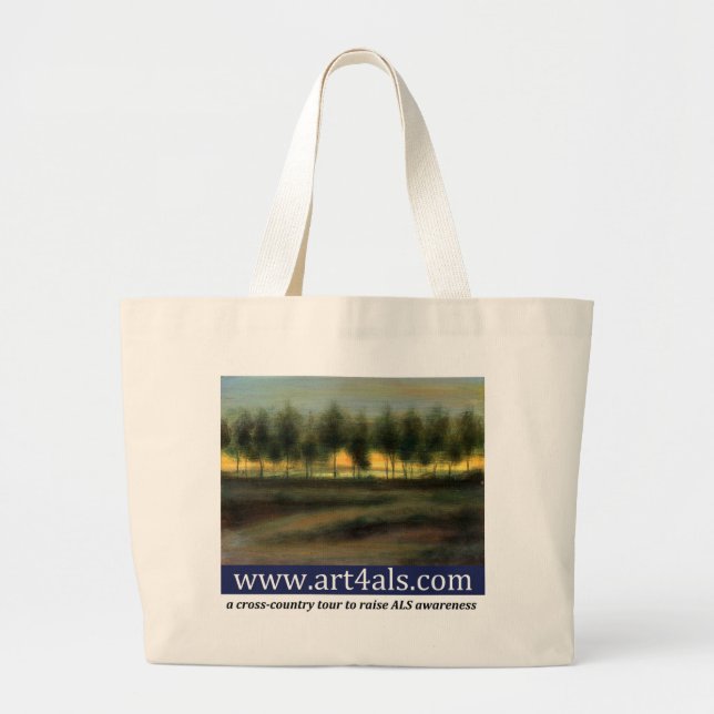 ART 4 ALS tote bag featuring "French Trees #2" (Front)