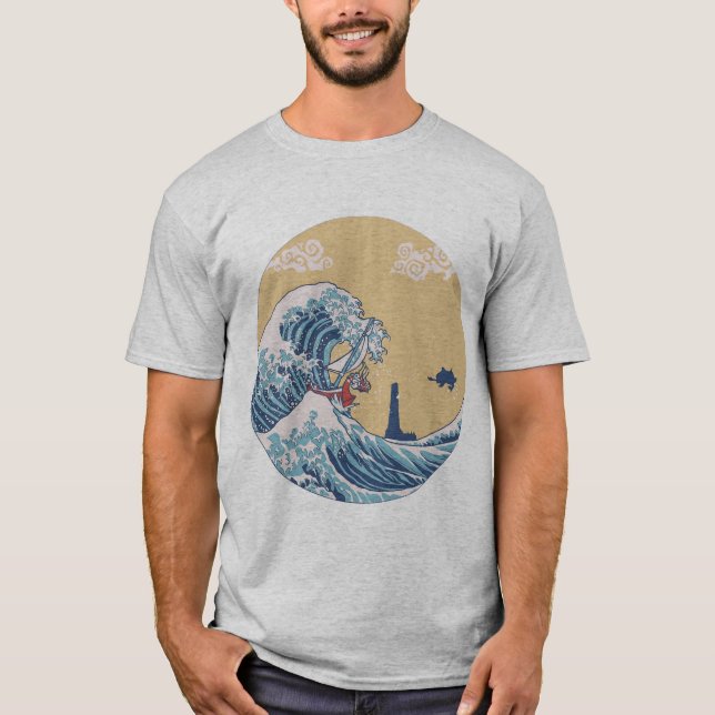 Art 90s Hokusai The Great Seagaming Essential T-Sh T-Shirt (Front)