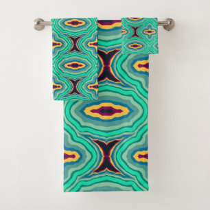 Art à motif géodique boho chic tropical du Sud-Oue